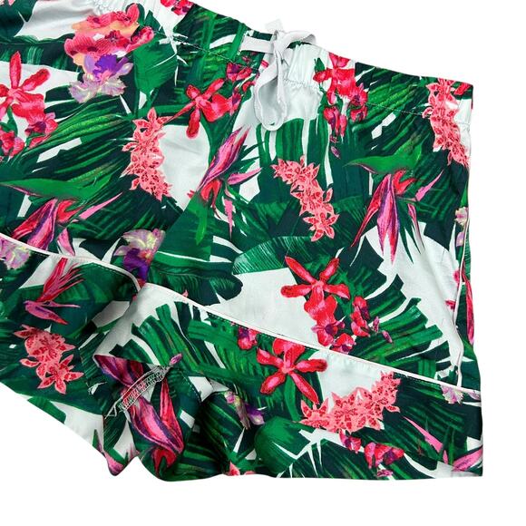 Victoria's Secret Green Floral Satin Short Pajama Set XS - Picture 4 of 7